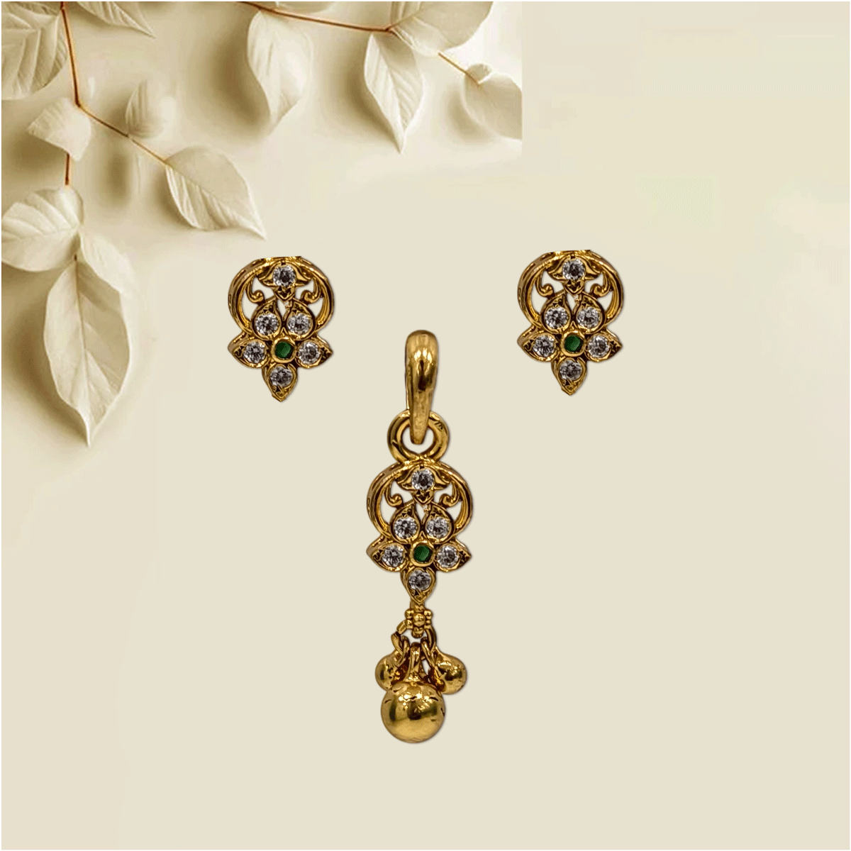 Premium Gold-Plated Pendant Set