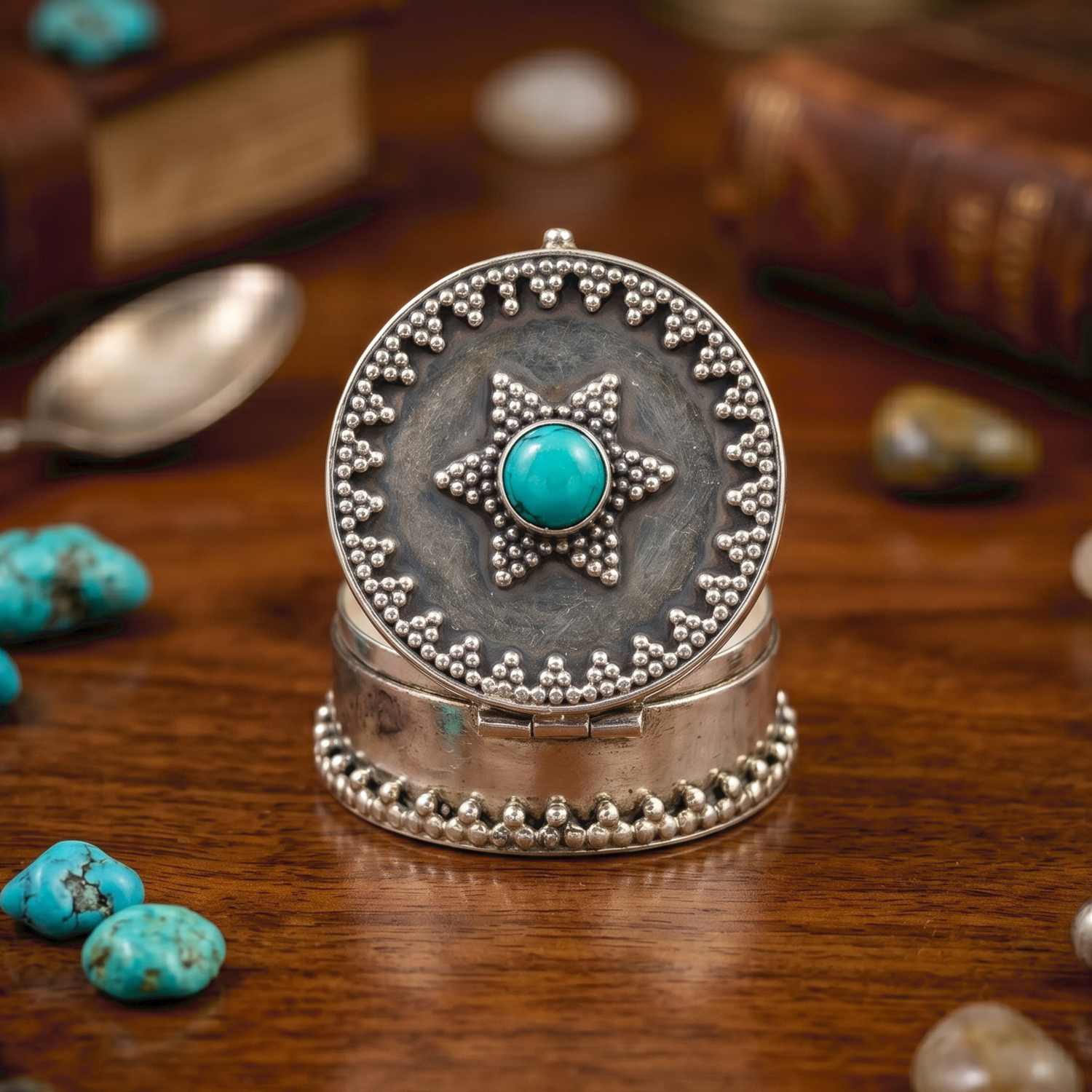 92.5 Silver Designer Kumkum Box