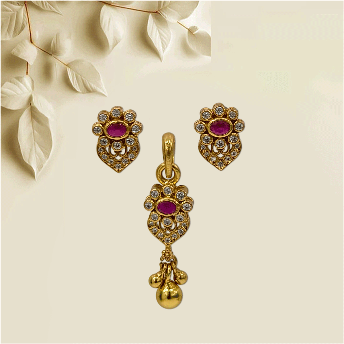 Premium Gold-Plated Pendant Set