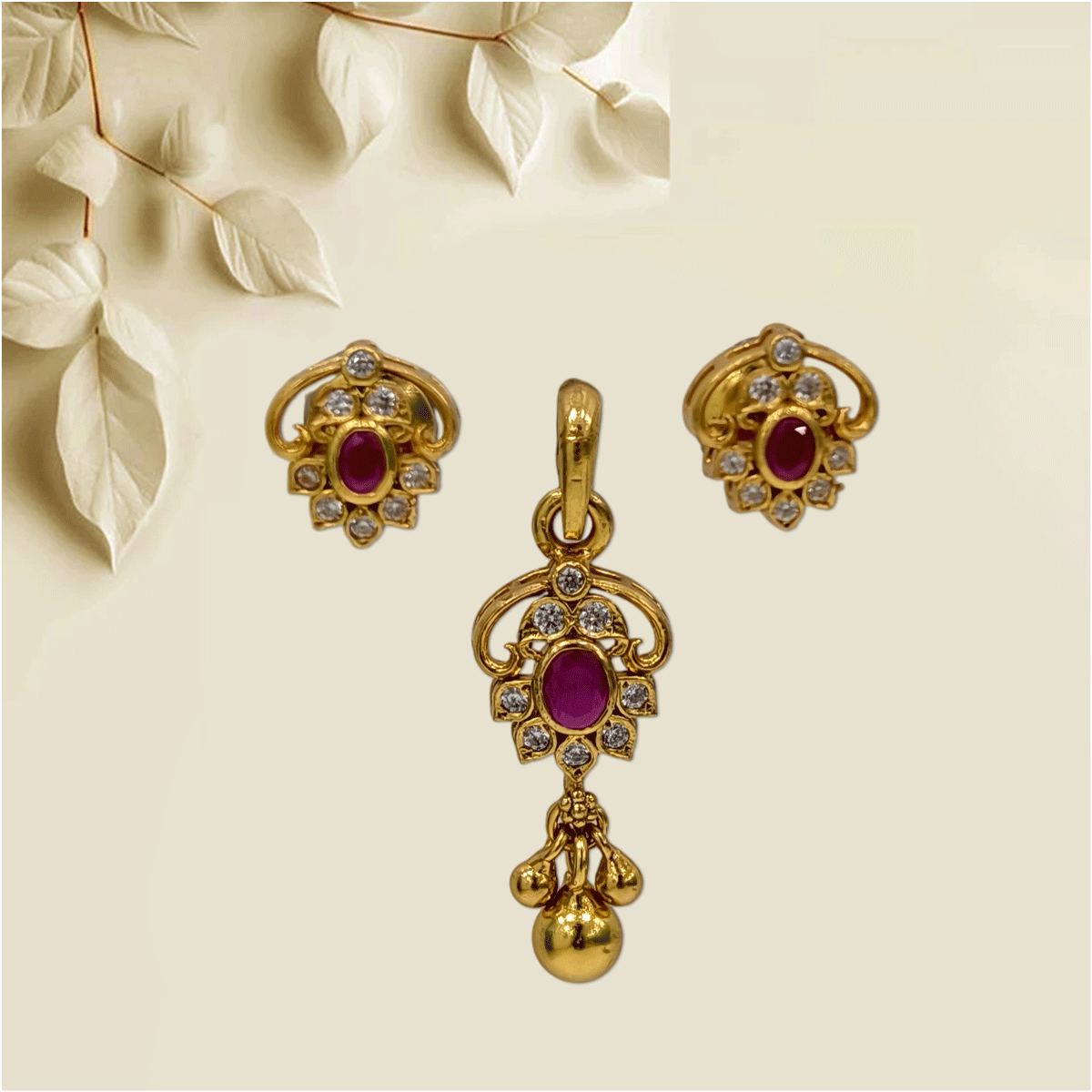 Premium Gold-Plated Pendant Set