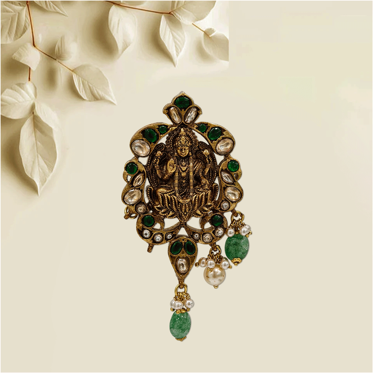 Dazzling 3D Kundan Pendant