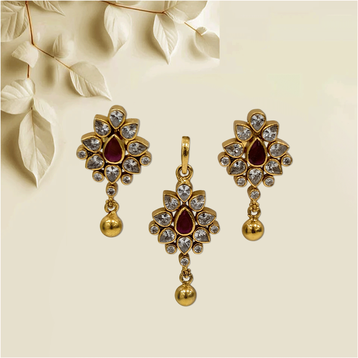 Premium Gold-Plated Pendant Set