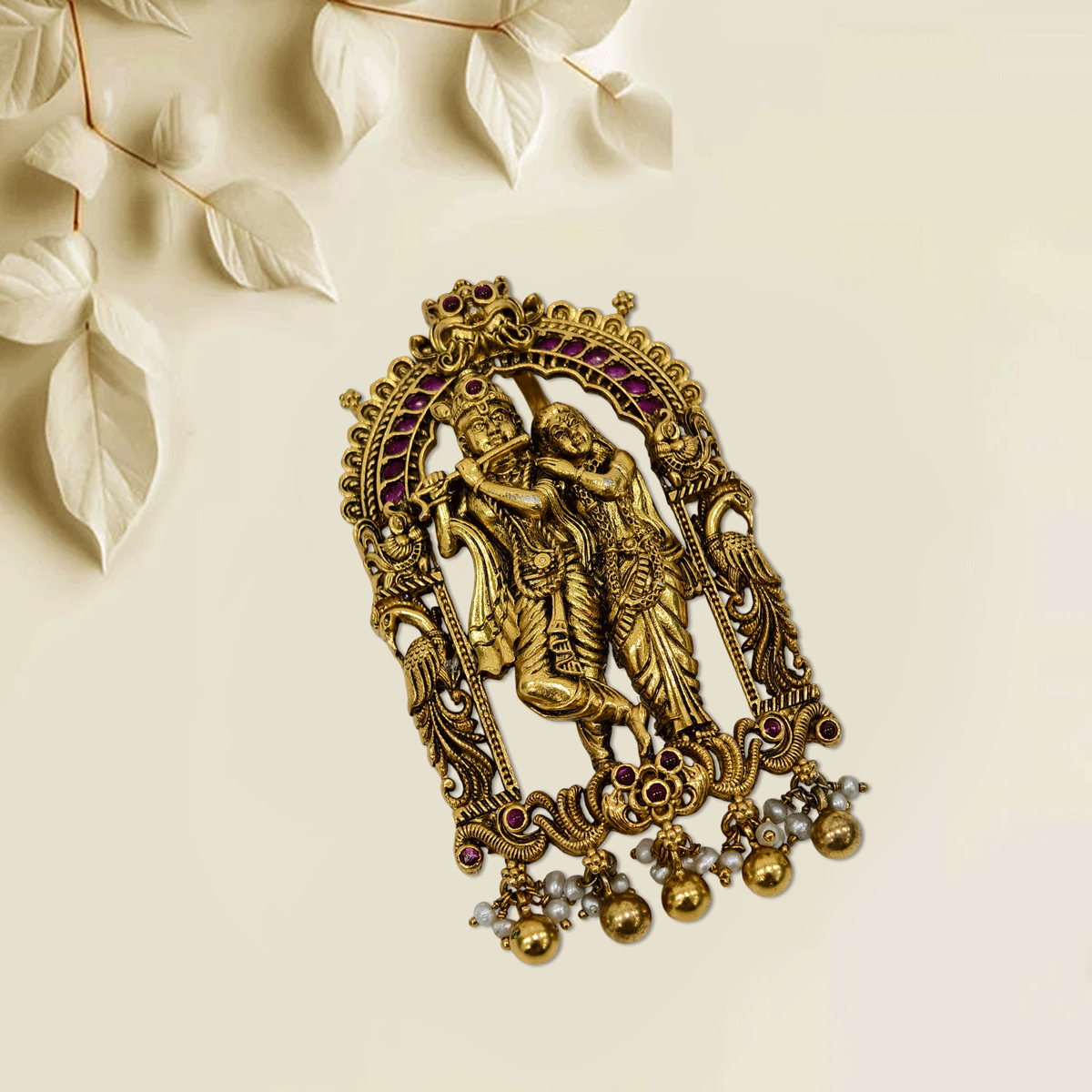 Dazzling 3D Kundan Pendant