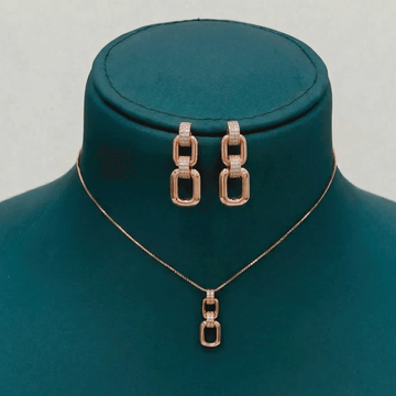 Style Pair Chain & Stud Set – Rose Gold Finish