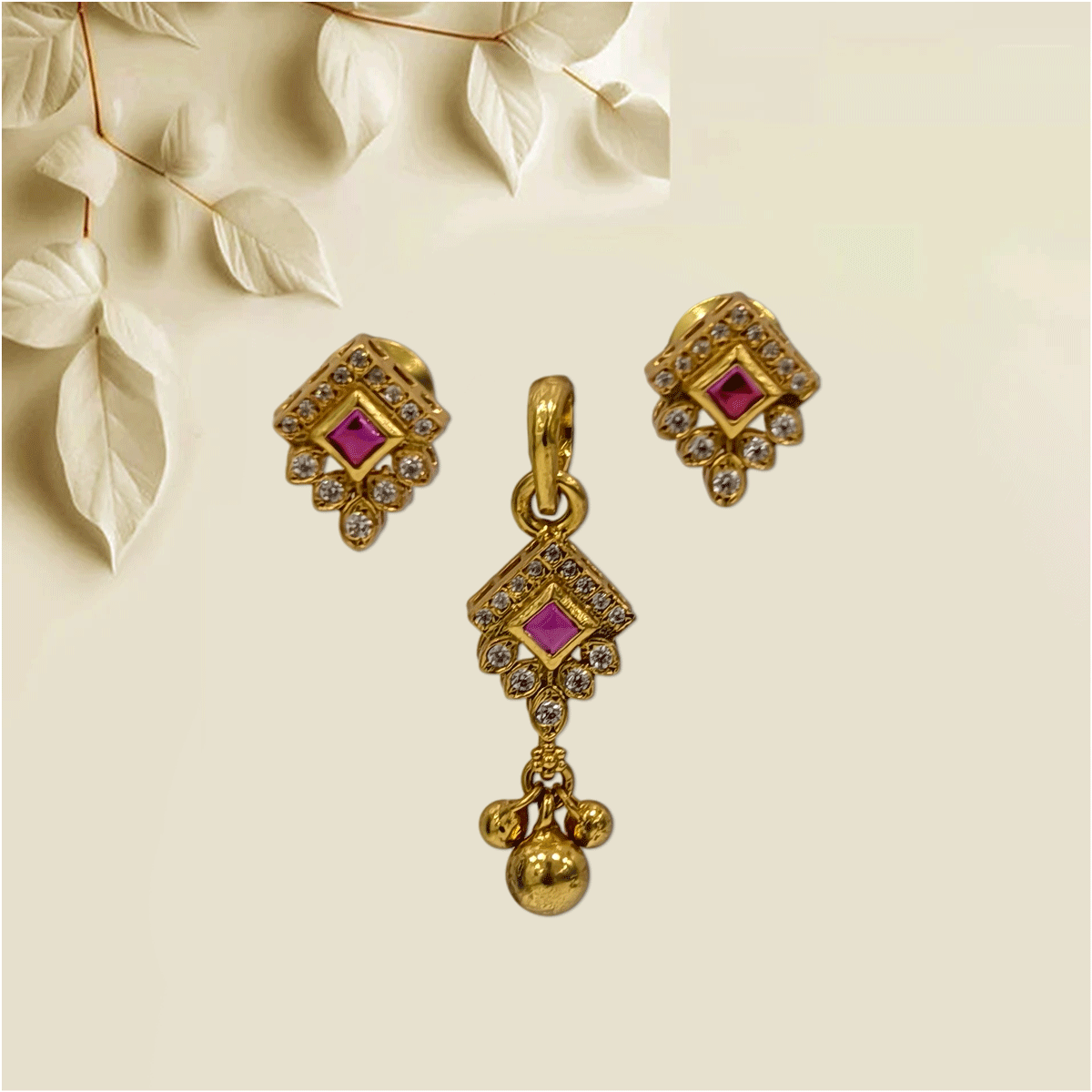 Premium Gold-Plated Pendant Set