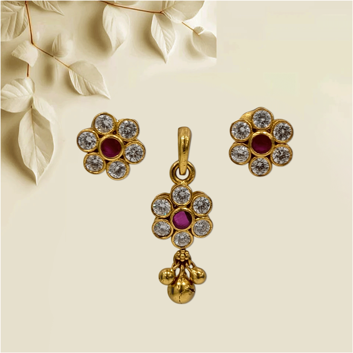 Premium Gold-Plated Pendant Set