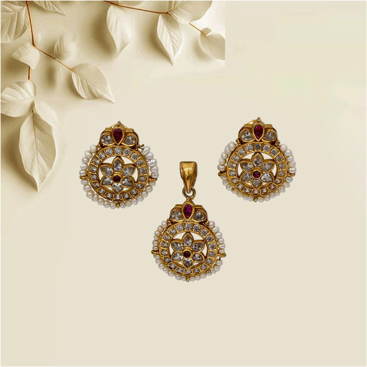 Premium Gold-Plated Pendant Set