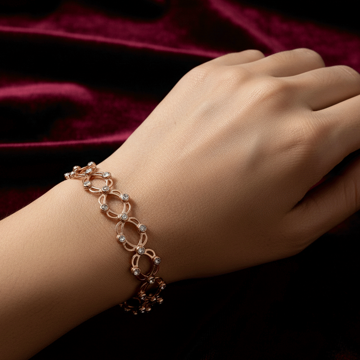 Radiant Rose Gold Statement Kada