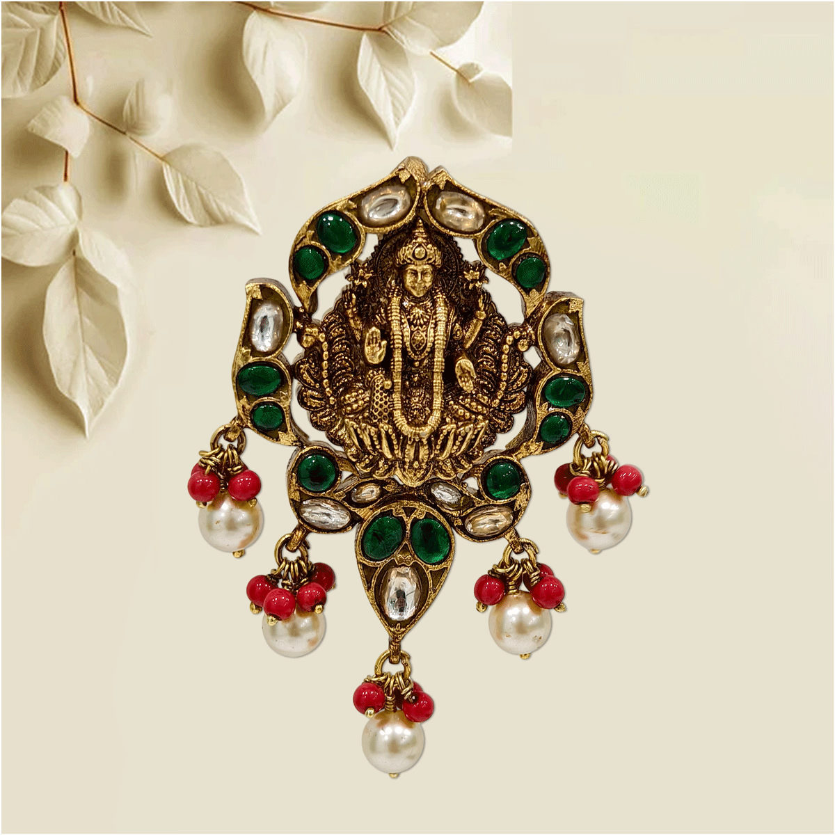 Dazzling 3D Kundan Pendant