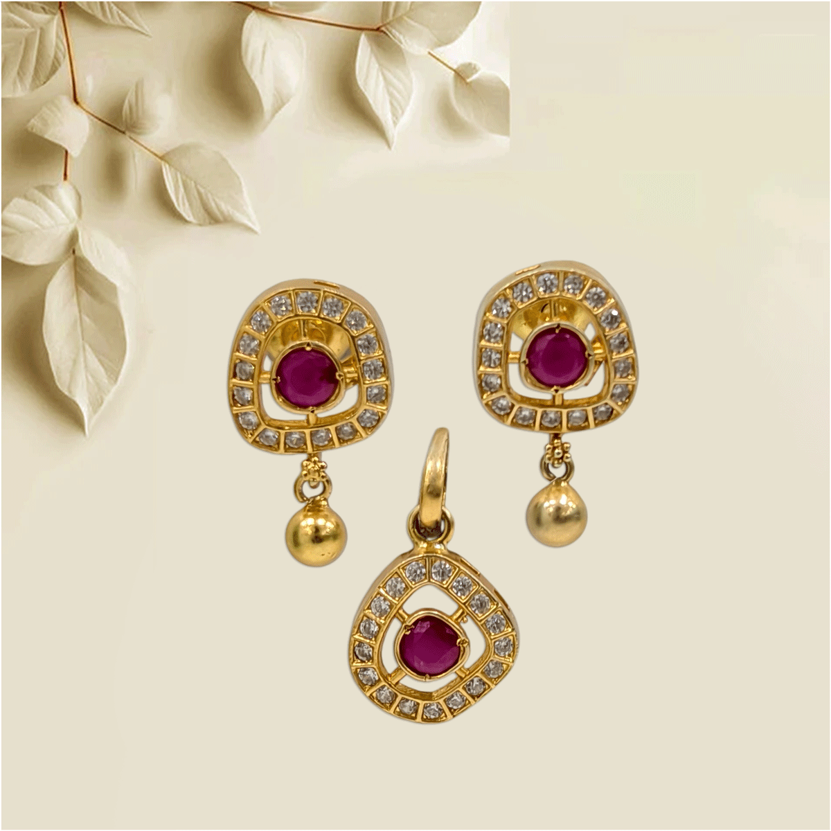 Premium Gold-Plated Pendant Set