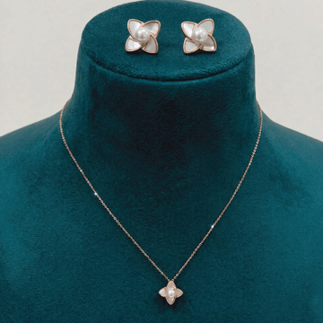 Style Pair Chain & Stud Set – Rose Gold Finish