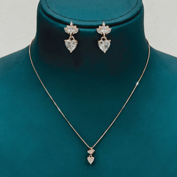 Style Pair Chain & Stud Set – Rose Gold Finish