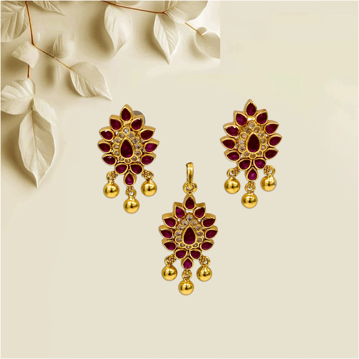 Premium Gold-Plated Pendant Set
