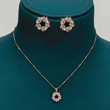 Style Pair Chain & Stud Set – Rose Gold Finish