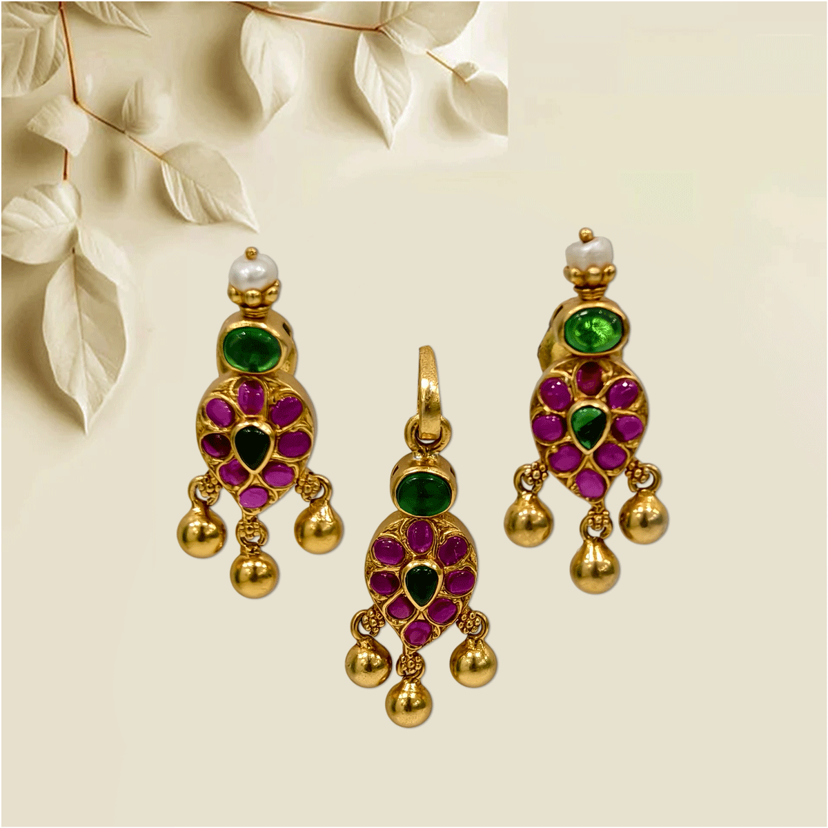 Premium Gold-Plated Pendant Set