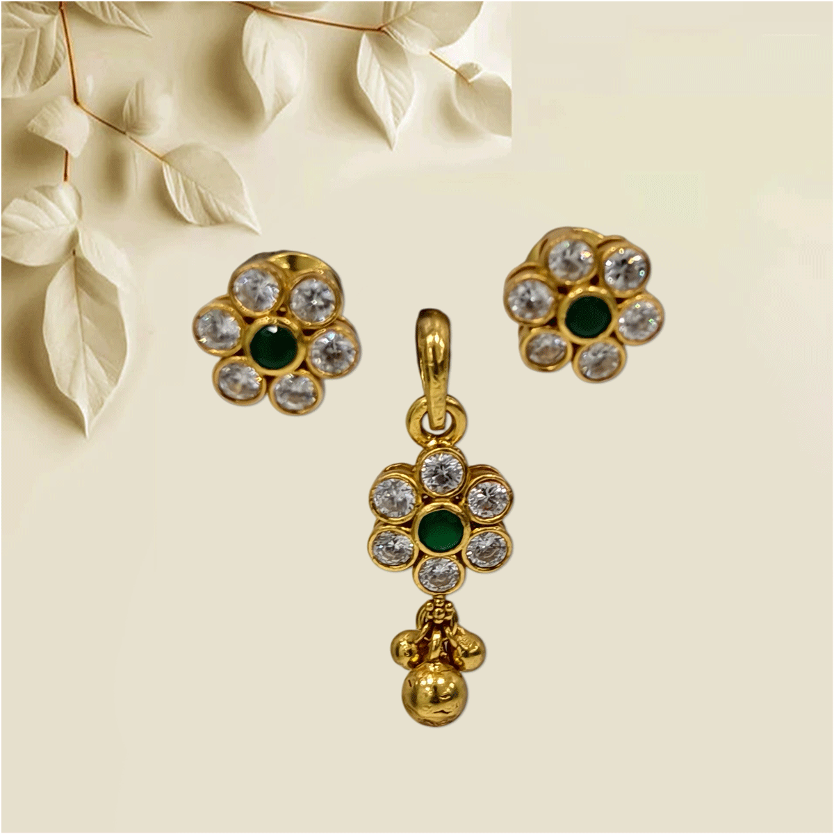 Premium Gold-Plated Pendant Set