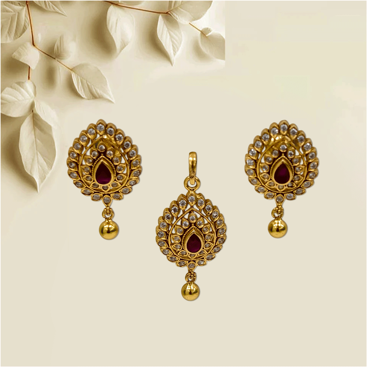 Premium Gold-Plated Pendant Set