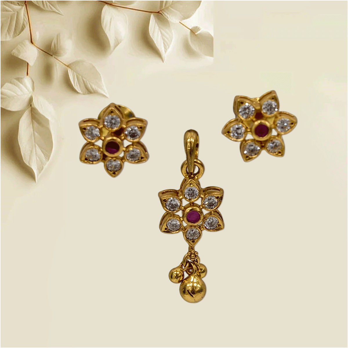 Premium Gold-Plated Pendant Set
