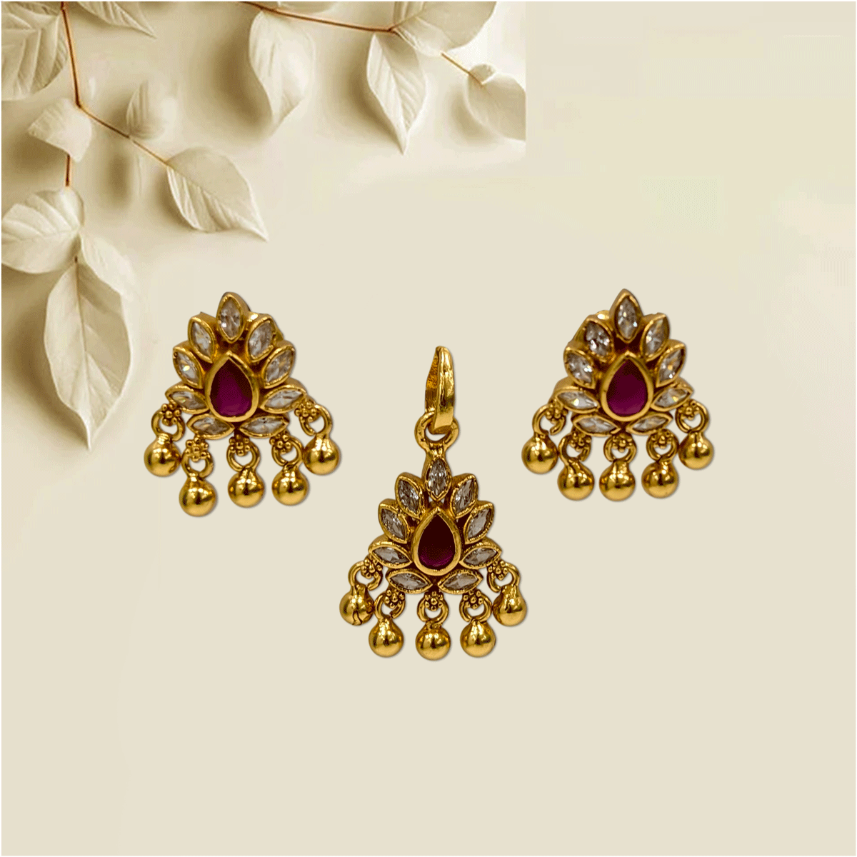 Premium Gold-Plated Pendant Set