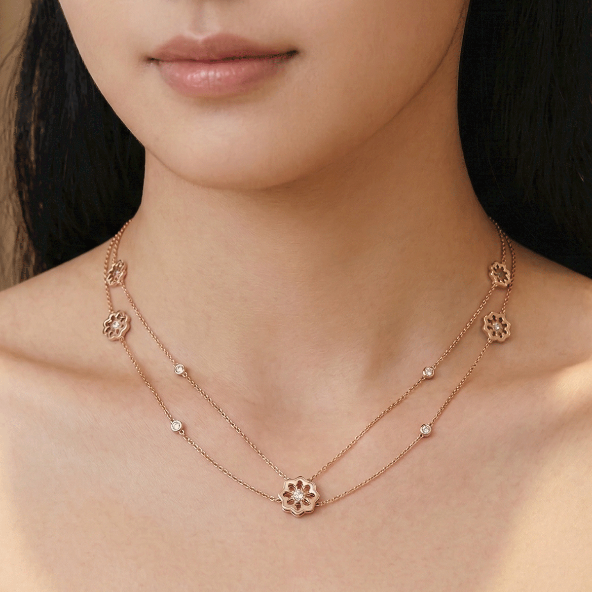 Rose Radiance Neck Chain