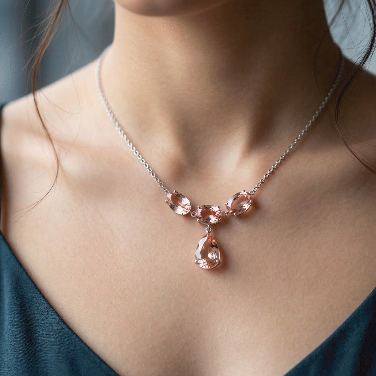 Modern Glam Silver Necklace