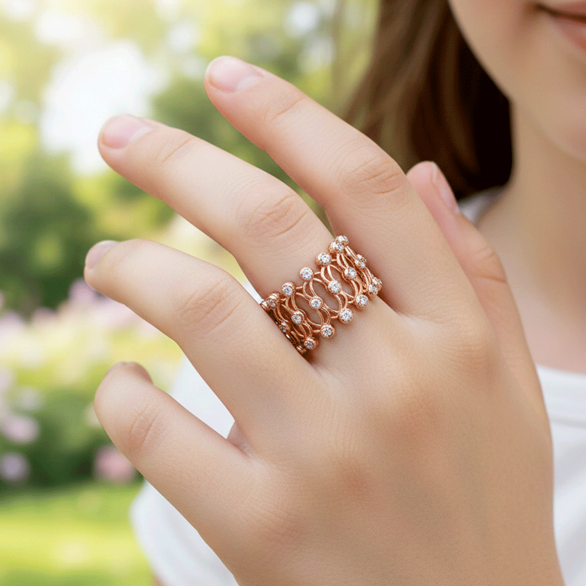 Radiant Rose Gold Statement Kada