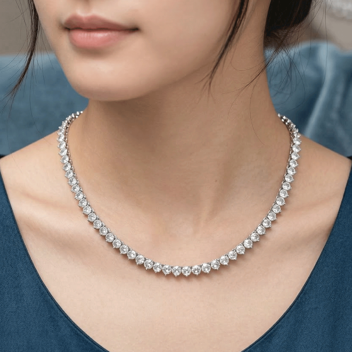 Modern Glam Silver Necklace