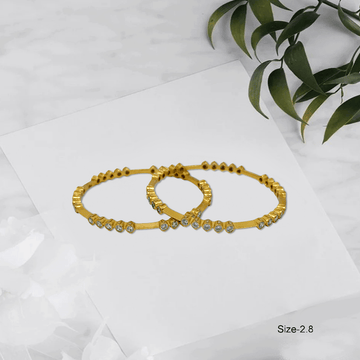 Radiant Royale White Stone Bangles