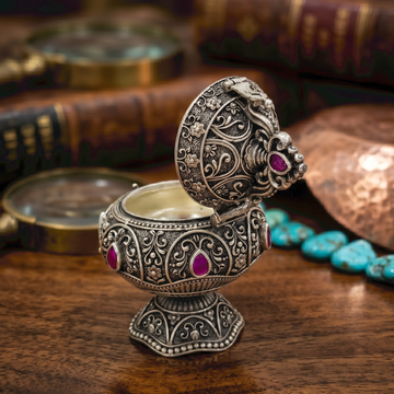 92.5 Silver Designer Kumkum Box