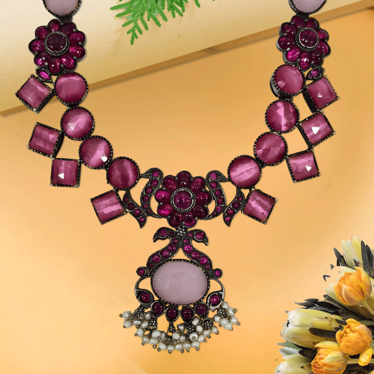 Eternal Grace Oxidised Necklace