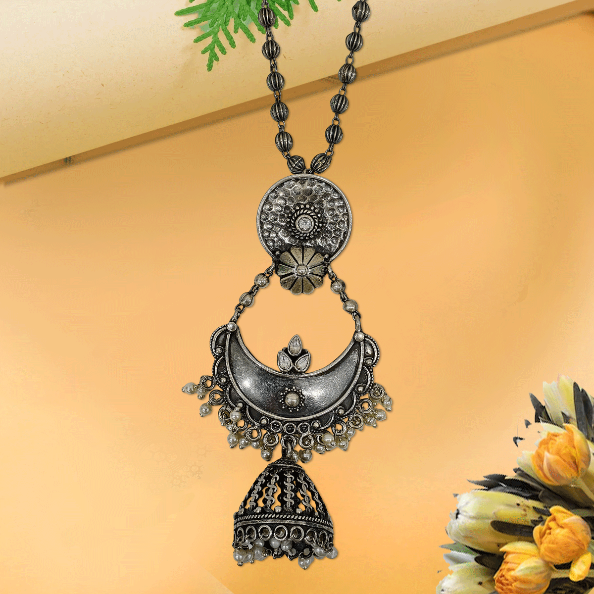 Eternal Grace Oxidised Necklace