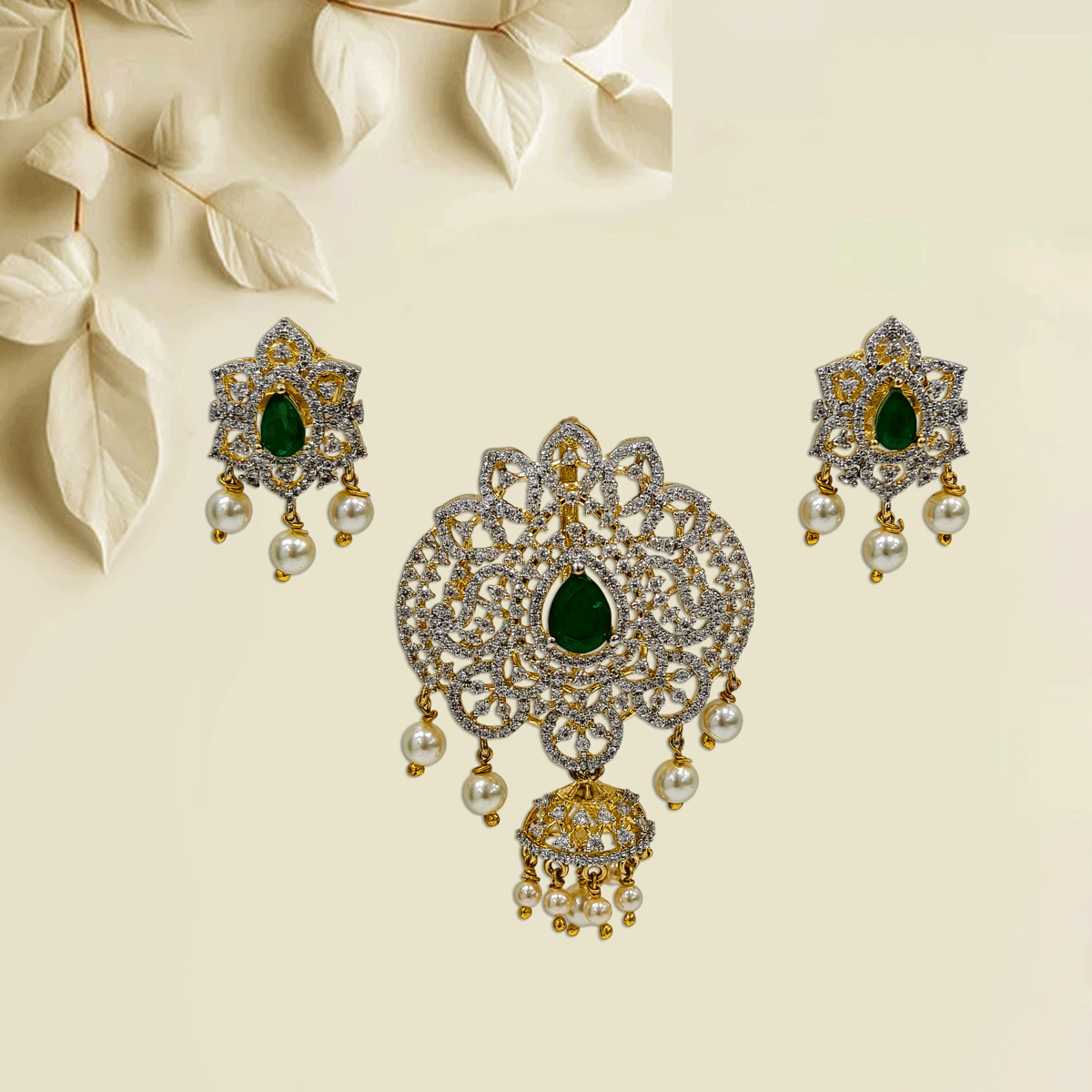 Premium Gold-Plated Pendant Set