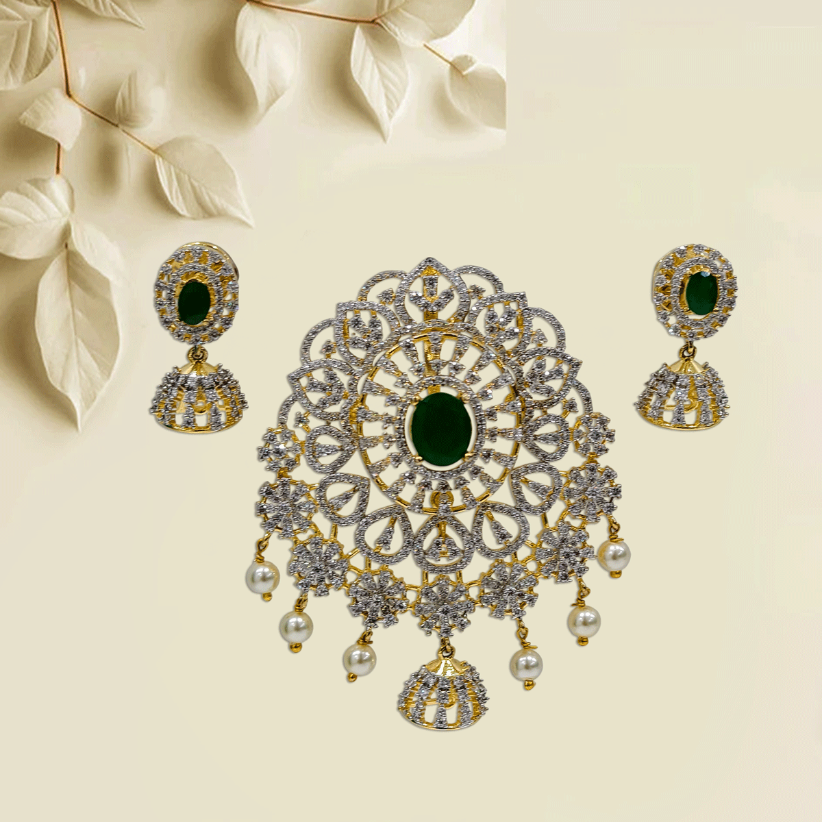 Premium Gold-Plated Pendant Set