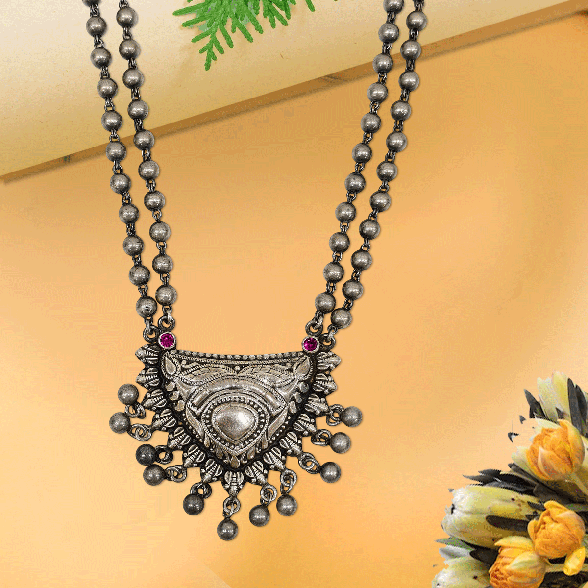 Eternal Grace Oxidised Necklace