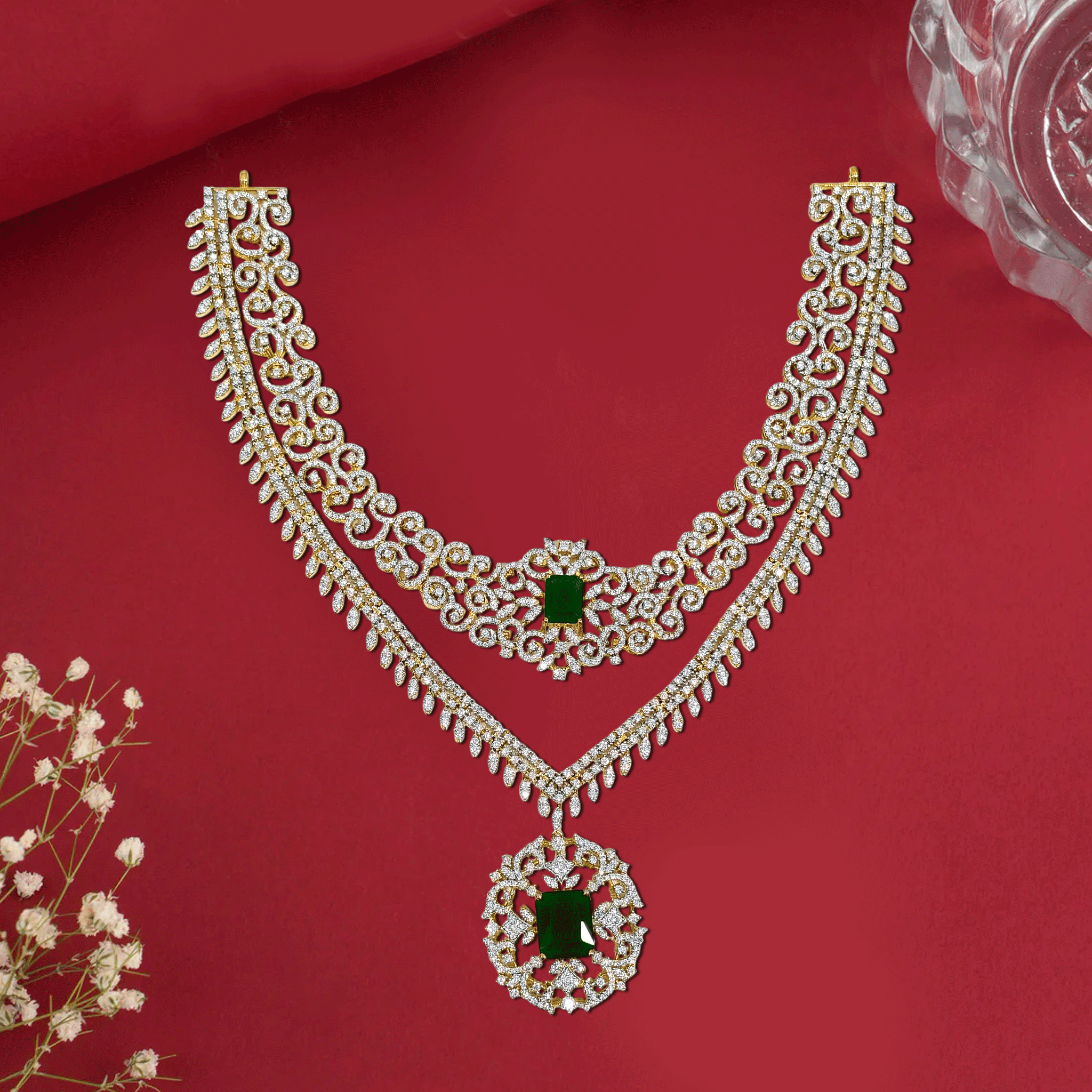 Dazzling Zircon Sparkle Necklace