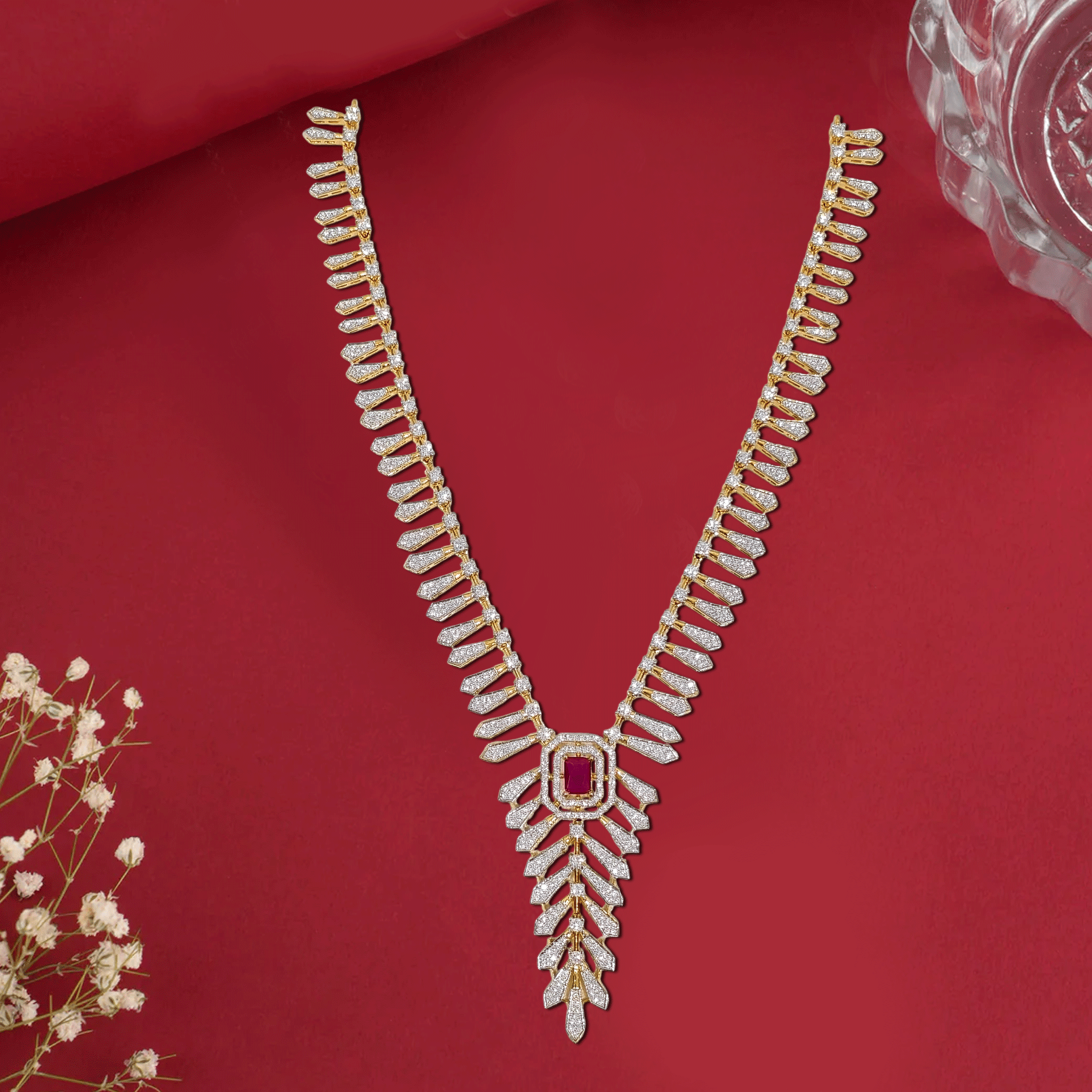 Dazzling Zircon Sparkle Necklace