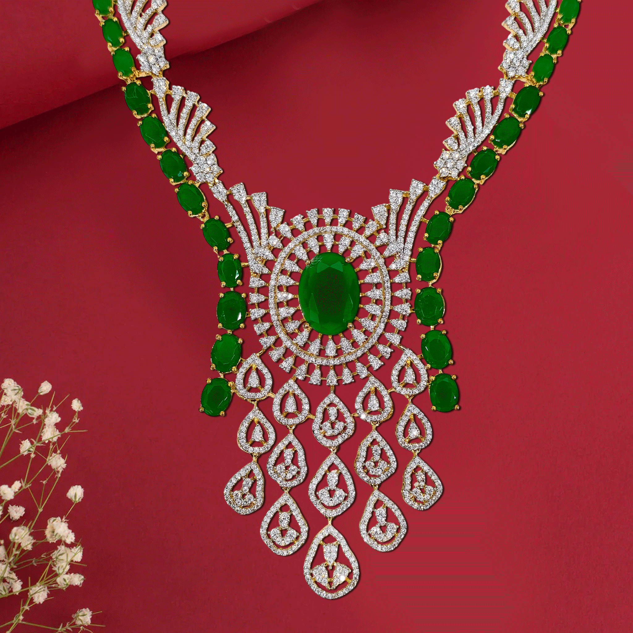 Dazzling Zircon Sparkle Necklace
