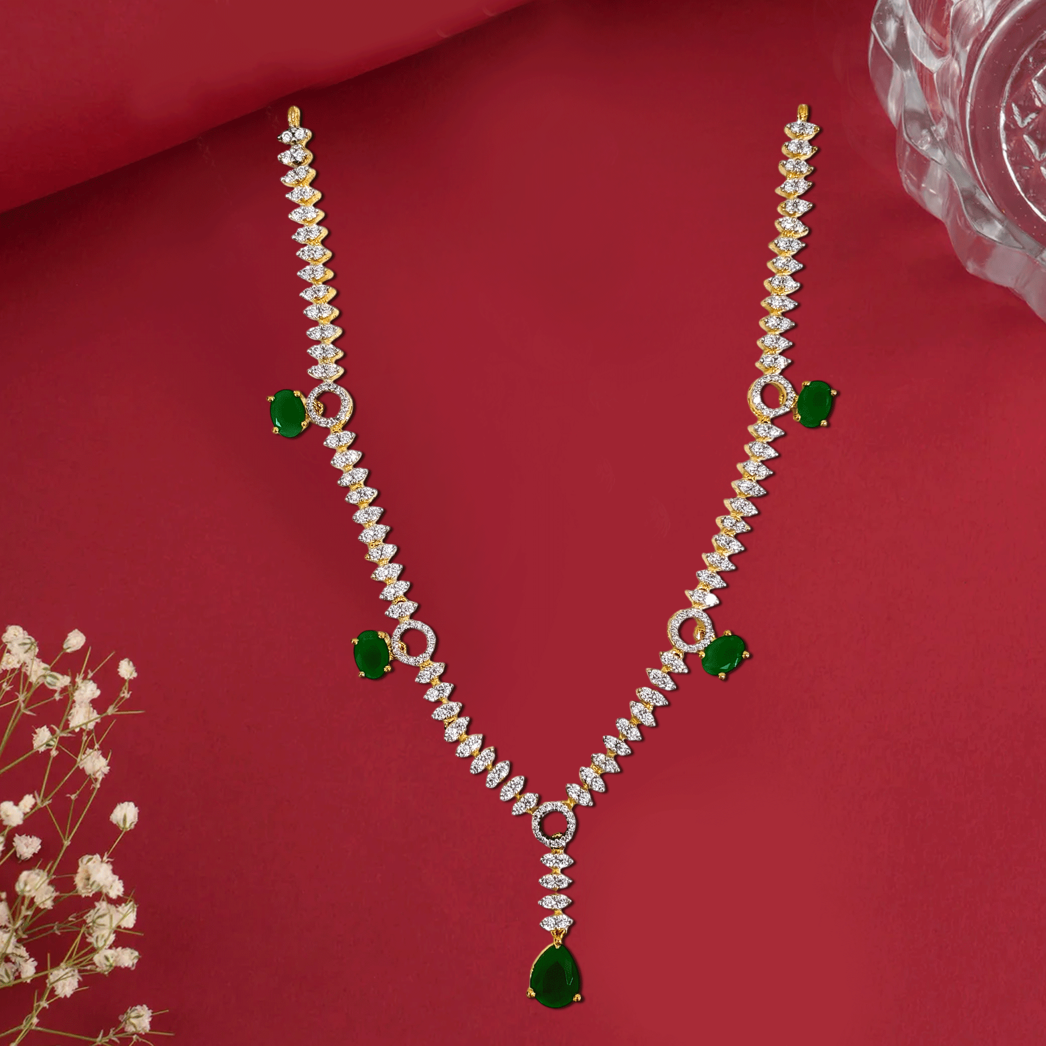 Dazzling Zircon Sparkle Necklace