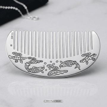Pure Silver Comb & Mirror