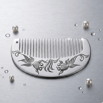 Pure Silver Comb & Mirror