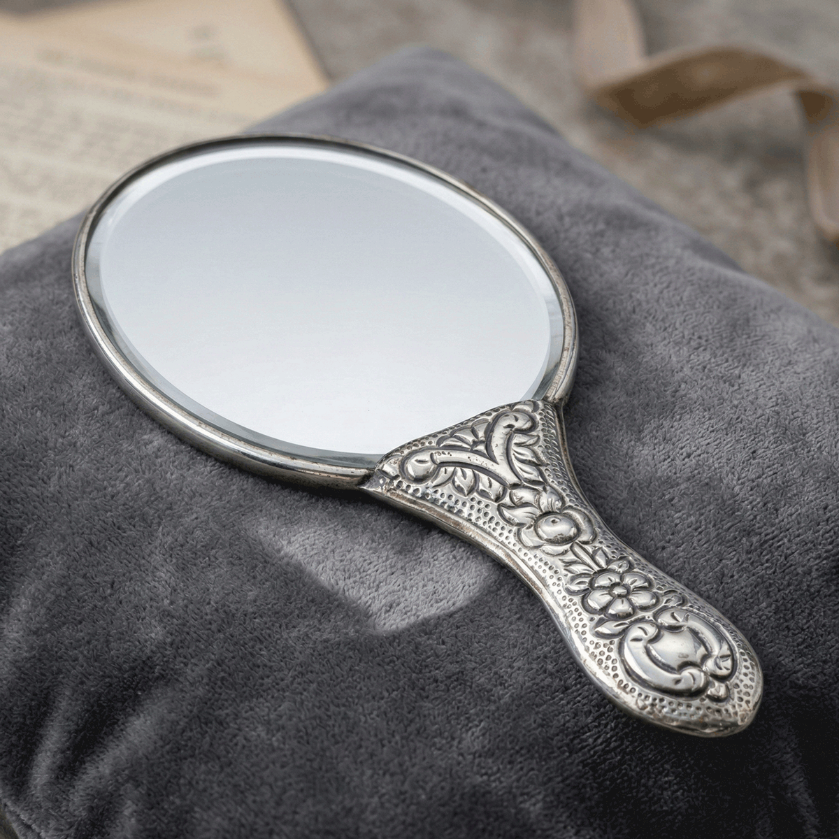 Pure Silver Comb & Mirror