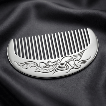 Pure Silver Comb & Mirror