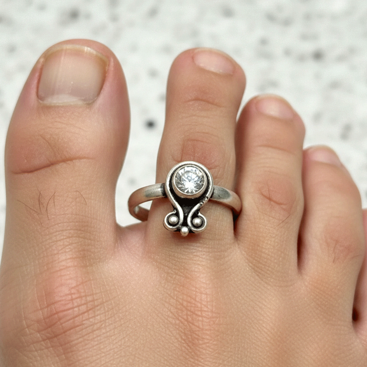 Antique Silver Toe Ring