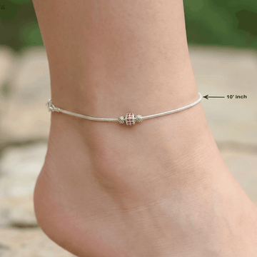 Minimal Muse – Silver Finish Anklets