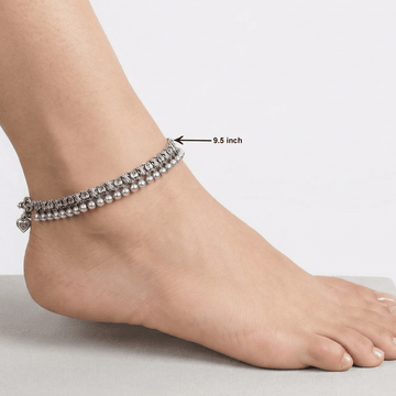 Antique Floral Charm Anklet