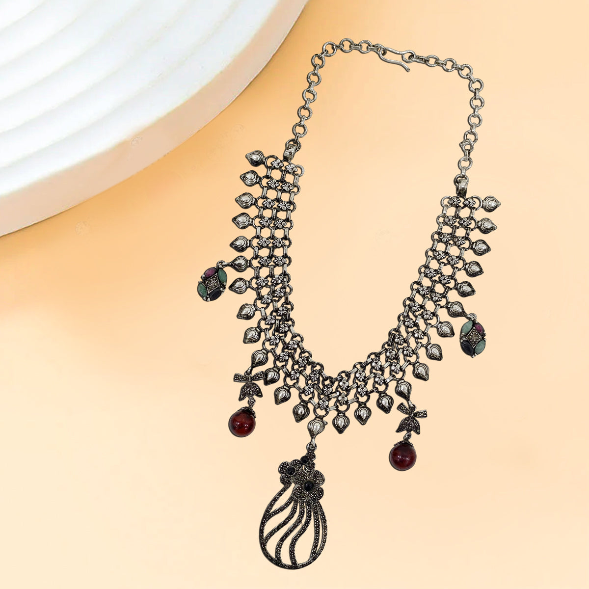 Eternal Grace Oxidised Necklace