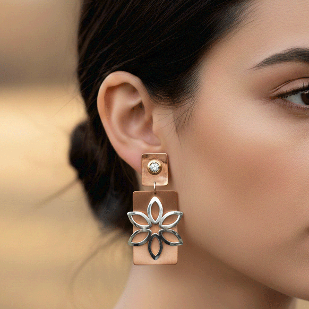 Rose Gold Glow Earrings