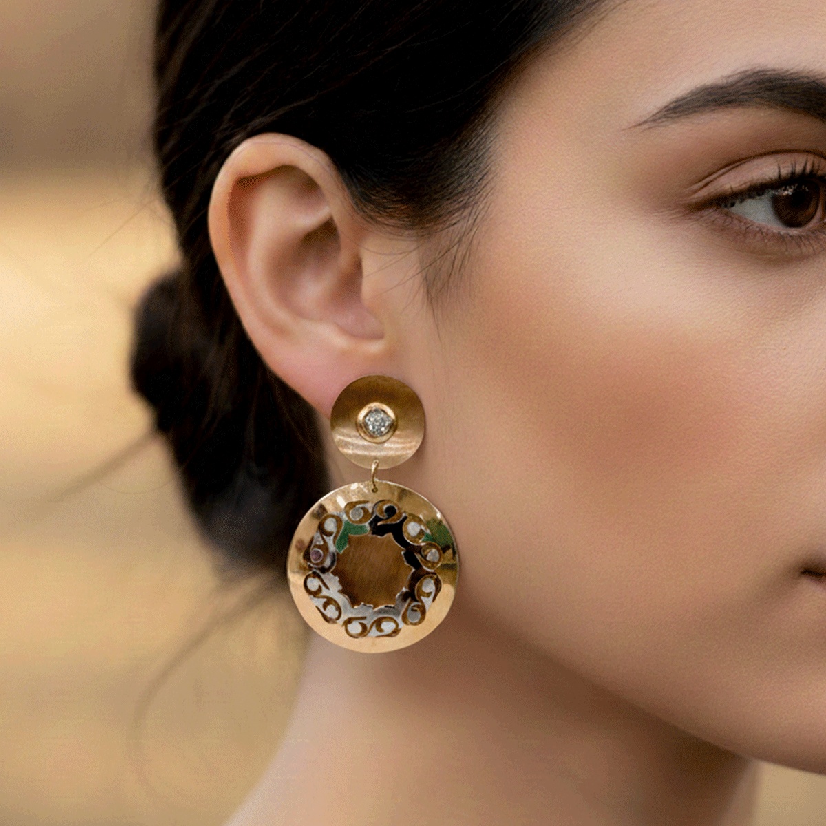 Rose Gold Glow Earrings