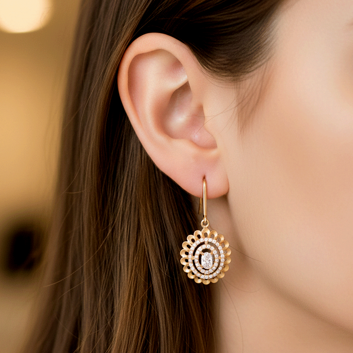 Rose Gold Glow Earrings