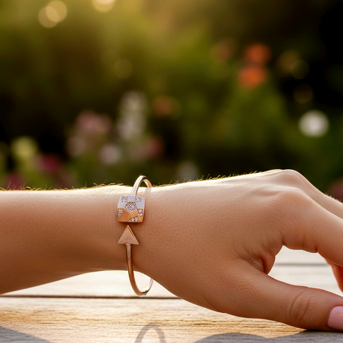 Radiant Rose Gold Statement Kada